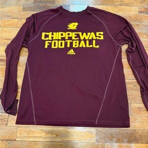 Adidas Maroon Chippewas Football Long Sleeve